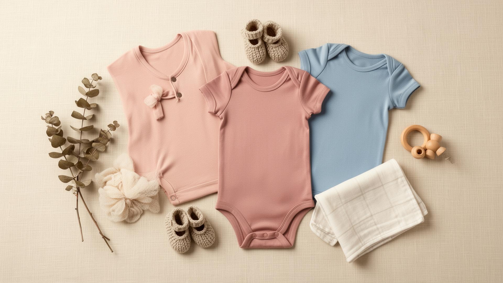 Pakaian bayi pastel premium
